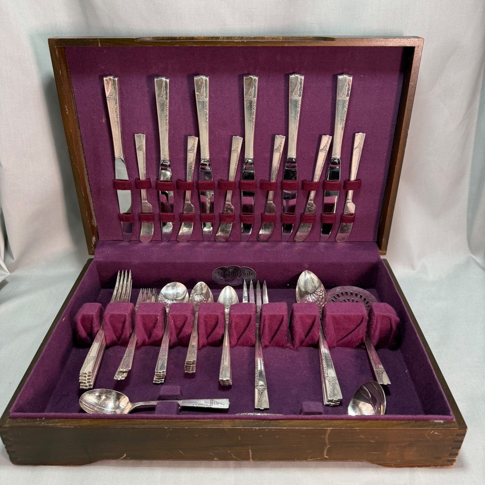 Oneida Caprice Nobility Plate 49 Pc Silverplate Flatware Replacements Art Deco